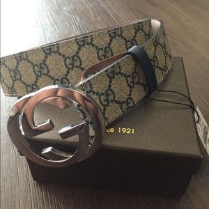 Gucci Blue Monochrome Belt